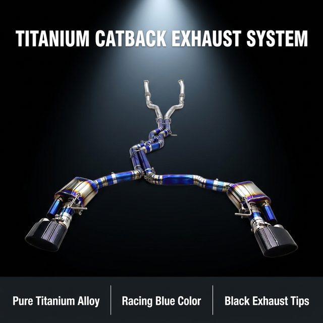 OEM Valves Titanium Exhaust System for AUDI RS6/RS7 C8 4.0T 2019-2024 Catback Muffler Stainless Steel Front Tube