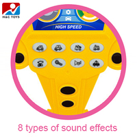 Volant de course sonore et lumineux amusant avec fixation par ventouse, jouet d'éveil pour jeu de rôle pour filles à un dollar