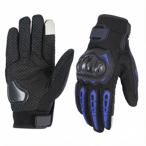 قفازات سباق الدراجات النارية المخصصة ذات الشاشة اللمسية، قفازات كاملة الأصابع مضادة للانزلاق وقابلة للتنفس مع حماية للمفاصل، مناسبة لركوب الدراجات الجبلية والخارجية - Product Image 1