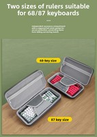 Étui de rangement rigide en EVA pour clavier et souris, personnalisable, avec fermeture éclair, pour configurations 68/87 touches, couleur verte, étanche et anti-pression
