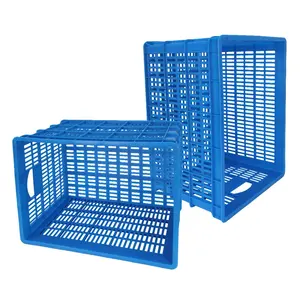 Agriculture Vegetable Fruits Stackable Mesh Plastic Tomato Crate Storage Basket Moving Crates