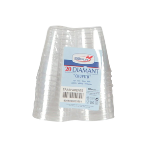 SET DI 20 BICCHIERI IN PLASTICA DIAMANT, TRASPARENTE LINEA CHUPITO - Product Image 1