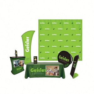 Trade Show Back Wall Backdrop Graphic Exhibition Tube System Table Cover Pop up <b>Banner</b> Happy Birthday Decoration - Product Image 1