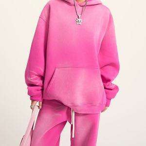 Fabricants de vêtements personnalisés de haute qualité, sweat à capuche décontracté en coton 100% avec effet délavé, épaules tombantes, unisexe, style hip-hop, pour l'hiver, ODM - Product Image 2