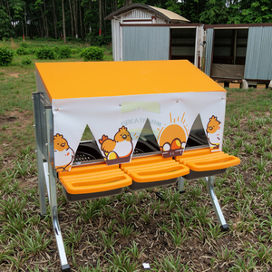 Nueva Caja de Nidificación para Gallinas de Acero Galvanizado y PVC con 3 Orificios y Recolección de <span class=keywords><strong>Huevos</strong></span> para Gallinas Ponedoras, Equipo para Granjas Avícolas - Product Image 1