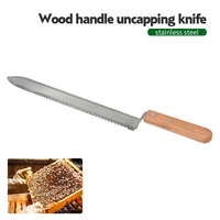 CHINABEES 40cm gezackte Klinge Honig messer Bienenstock Imkerei Schaber Uncapping Edelstahl Bienenstock Werkzeuge Honig Extraktor Eq