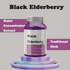 Venta al por Mayor OEM - Personalizable - Saúco Negro |   300 Cápsulas |   Sin OMG, Sin Gluten |   Suplemento de Sambucus - Product Image 3