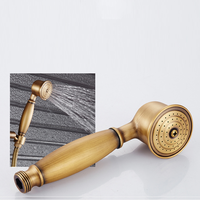 Ensemble de robinetterie de douche murale en laiton antique pour salle de bain, système de douche à barre coulissante à poignée unique, mitigeur de douche SF0264