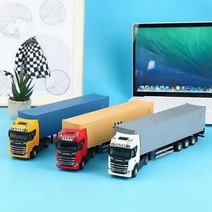 Modellino in Scala 1/36 del Trattore S730 con Semirimorchio Container, Auto a Retrocarica con Suoni e Luci, Giocattoli in Metallo Pressofuso per Bambini e Ragazzi - Product Image 5