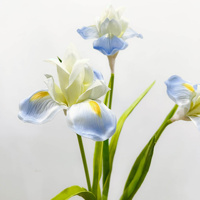 GOG1037 Iris artificiel en PU à tige unique, fait main, haute qualité, toucher réel, pour décoration de jardin, intérieur et extérieur, idéal pour la remise des diplômes, Noël, Pâques