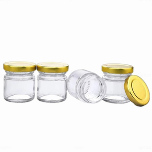 Frascos de Vidrio Pequeños con Tapas de 1.5 oz, Mini Frascos de <span class=keywords><strong>Miel</strong></span>, Frascos Redondos Transparentes para Velas, para Hacer Velas, para Regalos, Recuerdos de Fiesta de Bodas - Product Image 1