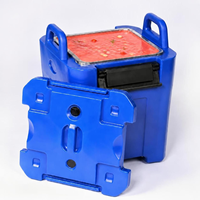 Conteneur isotherme pour aliments de 40 L, doublure rectangulaire en acier inoxydable, étagères réglables robustes pour la restauration et les buffets