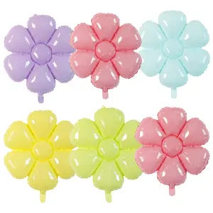 New Color Macaron Daisy Aluminum Film Balloon Baby Shower Gift Children's Birthday Balloons for Decoration Custom Logo Balloons