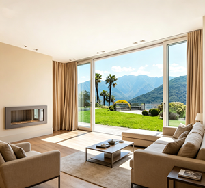 Ventana Corredera de Aluminio con Rotura de Puente Térmico y Marco Estrecho, Rellena de Gas Argón, con Recubrimiento en Polvo, Directo de Fábrica, Personalizada para Proyectos de Villas - Product Image 1