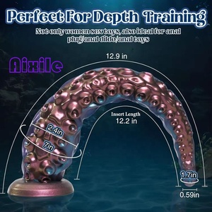 Dildo monstre pour femmes et hommes, jouet pour adultes, pénis réaliste en forme de pieuvre à tentacules, dildo conique extraterrestre, stimulateur de prostate, point G et vaginal - Product Image 6