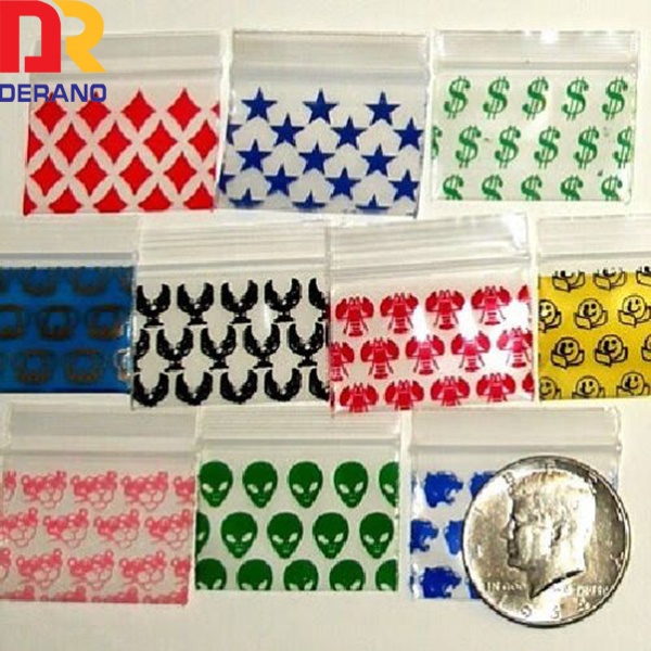 Хорошее качество, мини-сумка с цветной печатью, пластиковый мешок с застежкой-молнией, портмоне 1,5x1,5 дюйма, брендовый портфель Apple