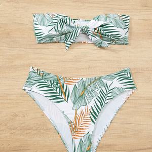 2023 Ensemble de bikini de créateur de luxe OEM, style bandage, couleur unie, col en V, pour femmes matures, avec string extrême et logo personnalisé - Product Image 5