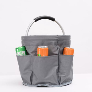 Portable Foldable Handheld <b>Tool</b> Bag Softback Outdoor Camping <b>Garden</b> <b>Storage</b> Bag With Hard Handle Unisex Waterproof Pouch - Product Image 1