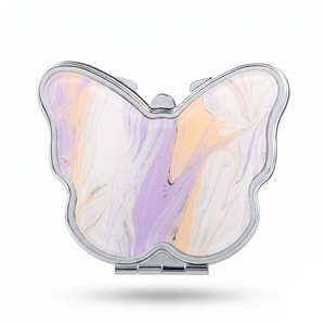 Butterfly Compact Makeup <b>Mirror</b> Double-Sided Folding Pocket <b>Mirror</b> Metal Frame Eco-Friendly Acrylic <b>Panel</b> 95% - Product Image 1
