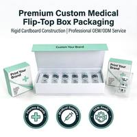 Lot de 6 flacons de 3 ml, conteneur de stockage Pep Tid, boîtes rigides magnétiques à rabat personnalisées