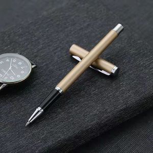 Stylo bille Tianfa en métal 142*10mm, pointe en acier inoxydable, encre bleue, noire, grise, dorée, argentée, cadeau de bureau, stylo promotionnel pour l'écriture - Product Image 1