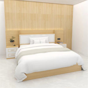 Meubles d'appartement d'hôtel modernes et durables directement de l'usine ensembles de chambre à coucher commerciaux complets lit en bois armoire table de chevet meuble TV - Product Image 2