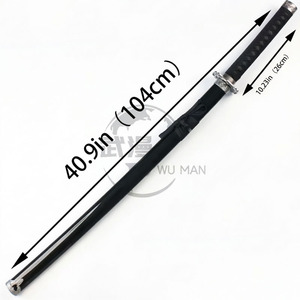 40.9 Inch <strong>Bleach</strong> Ichigo Kurosaki Tensa Zangetsu <strong>Cosplay</strong> Prop Unsharpened Anime Sword with Black Blade - Product Image 1