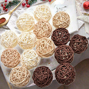 Commercio all'ingrosso di dimensioni personalizzate Rattan Core palla di vimini uccello giocattolo Quaker pappagallo cesto che fa risorsa per decorazioni natalizie - Product Image 3