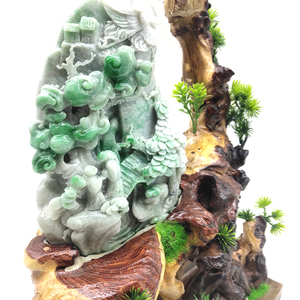 Đồ trang trí phong thủy ngọc Nephrite sang trọng cao cấp Đồ trang trí nhà chạm khắc thủ công ngọc bích sản phẩm - Product Image 3