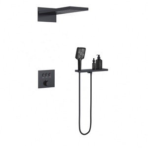 Sistema mezclador oculto de botón con logotipo OEM ODM de alta calidad con <span class=keywords><strong>termostato</strong></span> de ducha de mano - Product Image 4