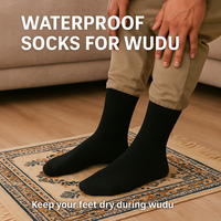 Chaussettes imperméables WUDU pour musulmans, respirantes et imperméables pour l'ablution