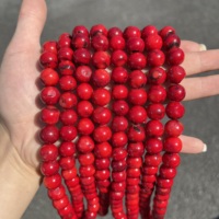 Perles de corail rouge directes d'usine, perles en cristal et strass, perles en vrac, accessoires de bijoux DIY, boules perlées semi-finies