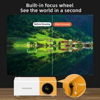 Mini projecteur LED LCD YG300, résolution 320x240, 3D, haut-parleurs intégrés, 150 lumens, 3 lentilles en verre, Android 11, 1 Go, portable