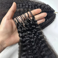 Extensions de cheveux humains à pointe effilée pour tresses au crochet, bouclées profondes, sans trame, 100g, 100% cheveux humains vierges brésiliens