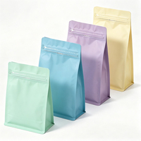 Sachets alimentaires mats noirs anti-humidité avec fenêtre transparente, sachets refermables en plastique à fermeture éclair, sachets autoportants