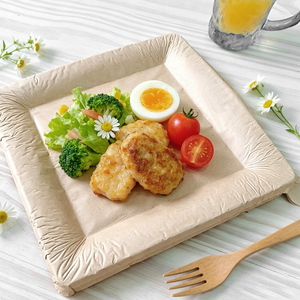 Platos de Papel Desechables Reutilizables Biodegradables Cuadrados Resistentes al Agua Aptos para Microondas para <span class=keywords><strong>Lasagna</strong></span> - Product Image 3