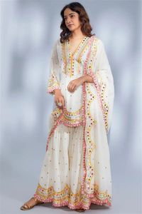 Readymade Sharara Suit au prix de gros de l'Inde Broderie Travail Designer Tenue ethnique pour femmes et filles - Product Image 3