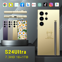 Teléfono Móvil Global S24 Ultra con Triple Cámara 5G, 108MP, Pantalla Completa de 7.3 Pulgadas, Carga Rápida de 8000mAh, 16GB 1TB, Venta al Por Mayor de Fábrica, MOQ Bajo