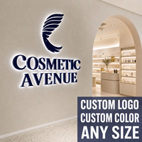 LED impermeable para puerta, señal de tienda, tablero de señal con números de casa personalizado 3D retroiluminado