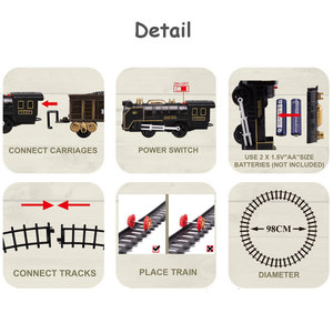 Lắp Ráp 308Cm Vận Chuyển Âm Thanh Đèn Mô Phỏng Mô Hình Đường Sắt Theo Dõi Đồ Chơi Cổ Điển Khe Cắm <span class=keywords><strong>Train</strong></span> Set Cho Trẻ Em - Product Image 4