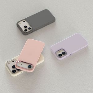 Biểu tượng tùy chỉnh sang trọng chống thả kim loại khung cho Iphone 17 Promax trường hợp rắn màu lỏng Silicone trường hợp điện thoại - Product Image 3