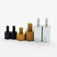 Kit d'assortiment d'entretoises hexagonales mâle-femelle et femelle-femelle en laiton finition zinc, métriques/pouces M6, avec vis et écrous