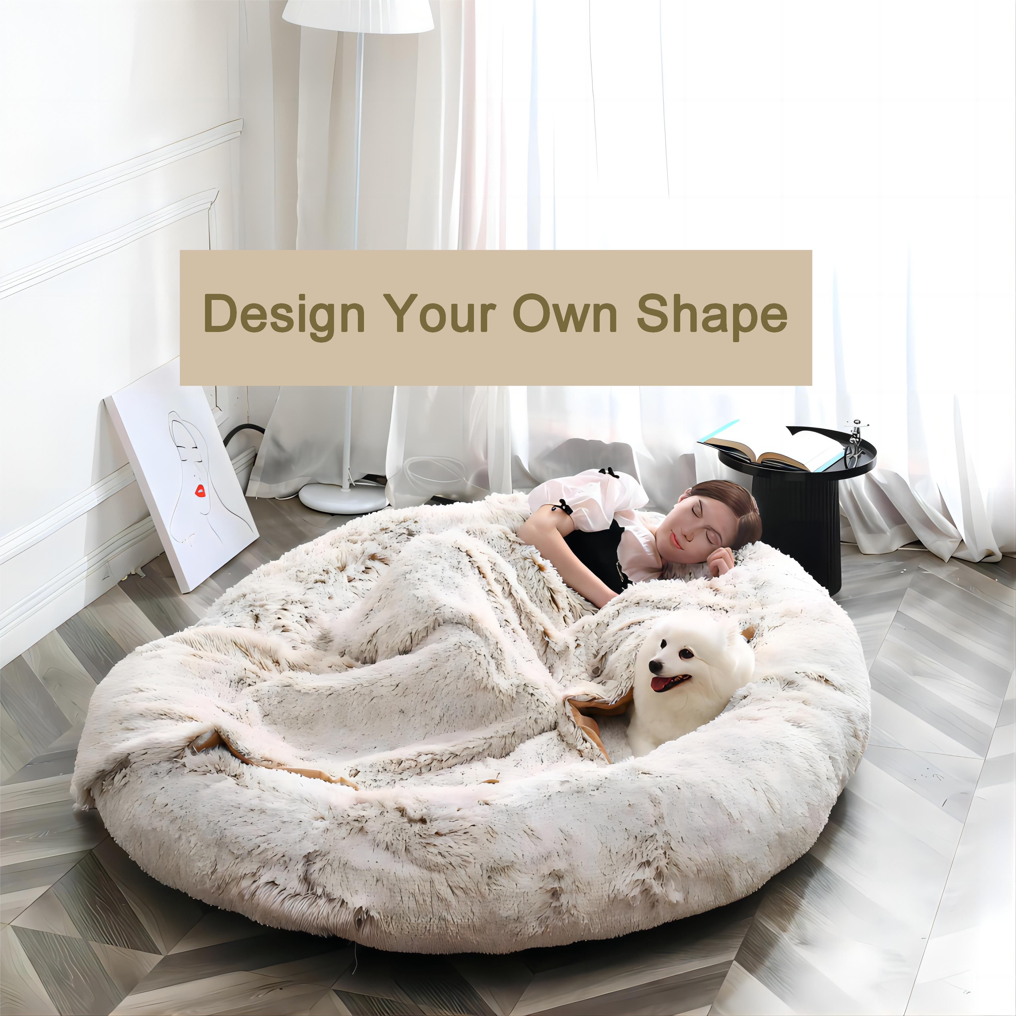 Cama de perro más grande de tamaño humano de espuma viscoelástica