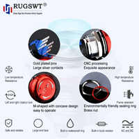 Bouton poussoir d'arrêt d'urgence de 16 mm avec tête de champignon rouge de grande taille pour équipement d'automatisation industrielle