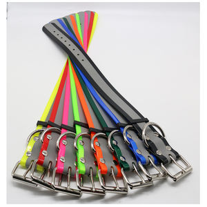 Kalung pelatihan <span class=keywords><strong>Pitbull</strong></span> anjing besar kustom reflektif berlapis TPU nilon fitur Breakaway kuat bahan plastik Solid tahan lama - Product Image 2