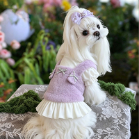 Expédition rapide, pull pour chien en coton doux et délicat, fabriqué en usine, pour animaux de compagnie, style Lolita, boutique de luxe, mode, soirée
