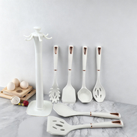 Set Peralatan Dapur Desain Baru Spatula Sendok Alat Masak Set Peralatan Dapur Silikon Dengan Tempat Penyimpanan