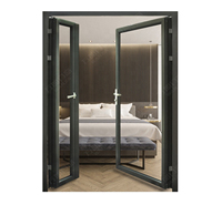 WANJIA — porte de patio français en aluminium, originale, double suspension irrégulière