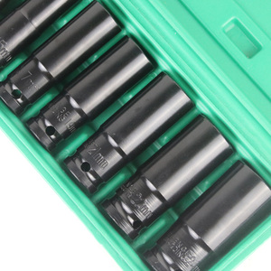 Ổ cắm tác động Hex Ổ đĩa 1/2inch đặt Kích thước số liệu 10-24mm Công cụ Sửa Chữa Xe Hơi với hộp lưu trữ cứng - Product Image 6