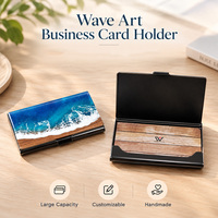 Porte-cartes en résine, nouveau matériau, portefeuille minimaliste en aluminium, porte-cartes en métal personnalisé pour les professionnels